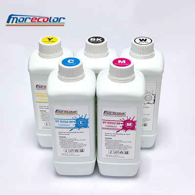 Têxtil branco PET DTF Tinta de Impressão Suave Transparente CMYK Universal