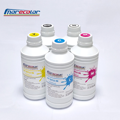 Tinta branca à base de água vívida, 1000 ml de tinta de impressão digital para têxteis