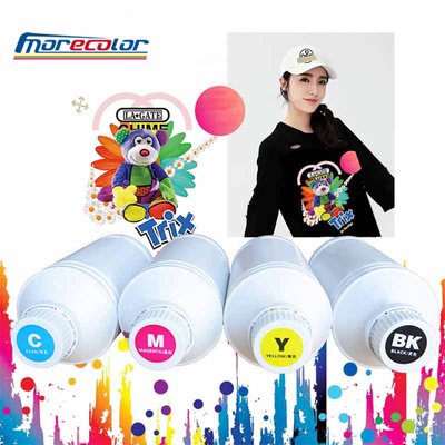 Tinta pigmentada têxtil CMYK DTF, tinta de impressão pigmentada 1L para têxteis